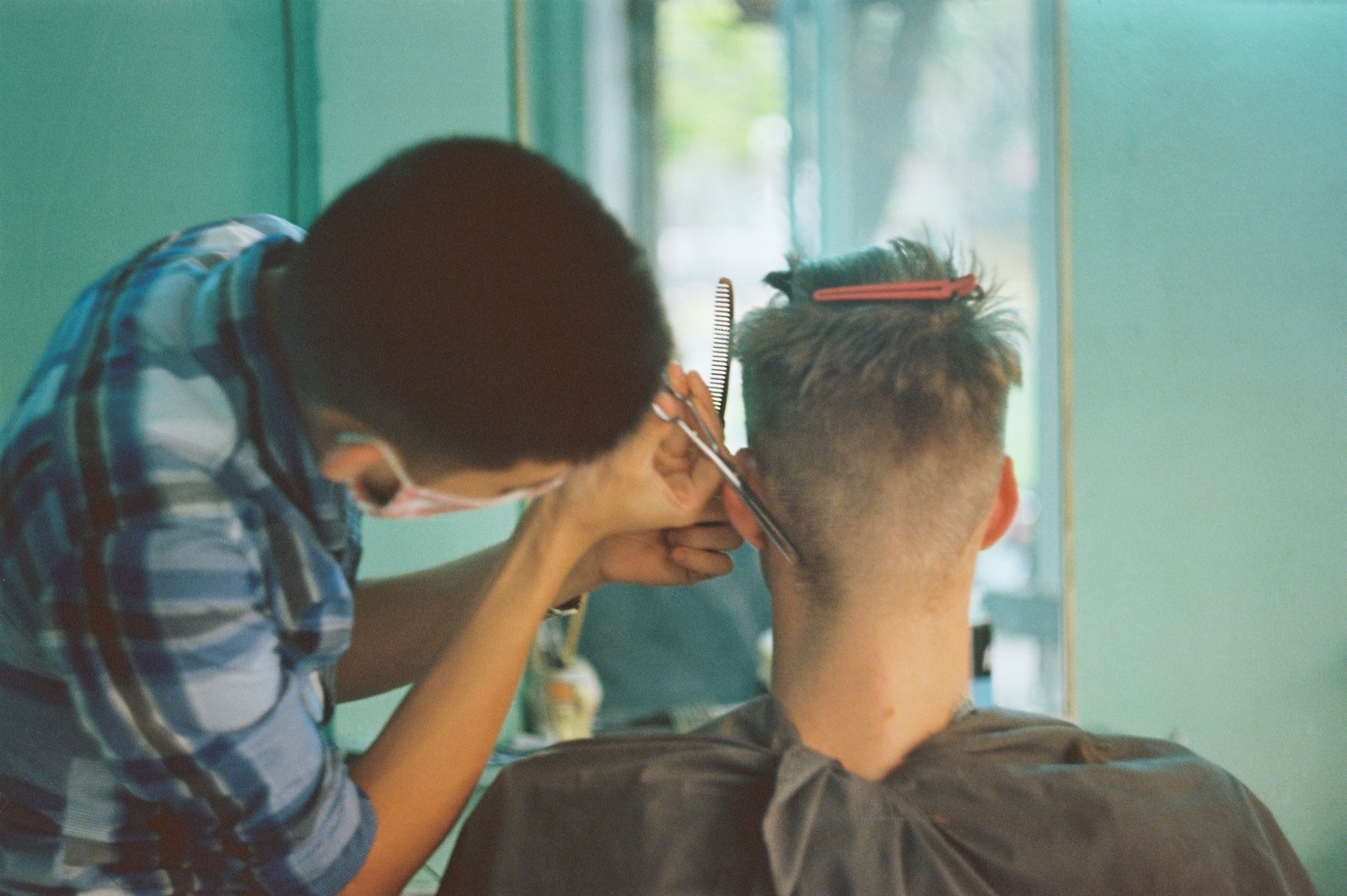 Samu at the barber’s