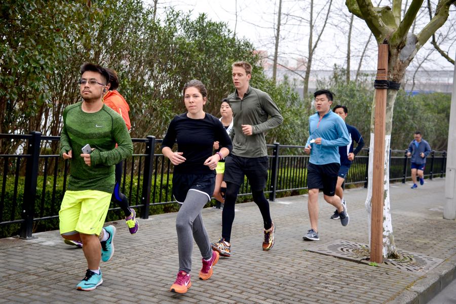 running around Century park