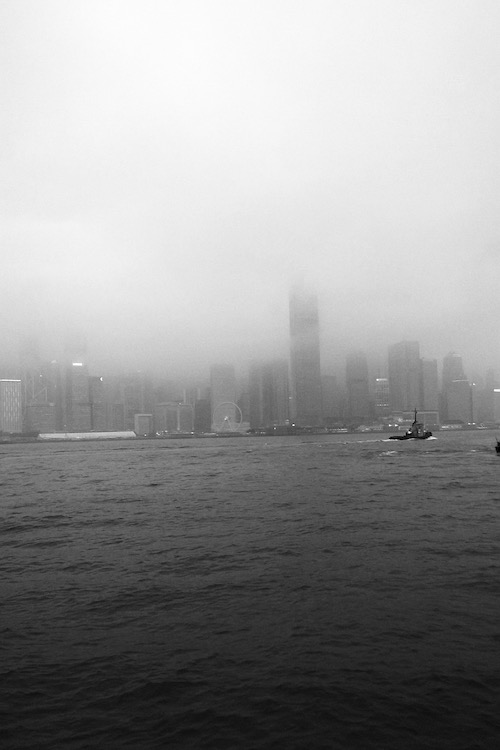 Hong Kong in the fog